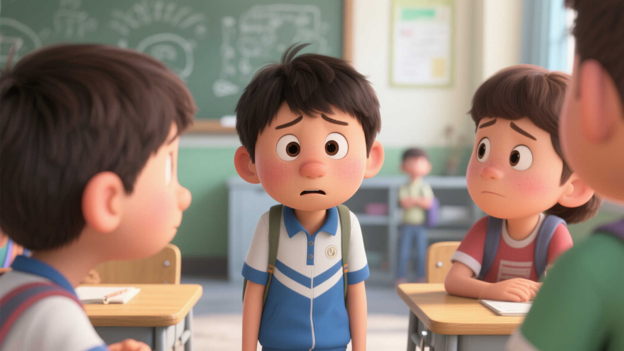 例如，小明是一个内向的学生，在学校总是害