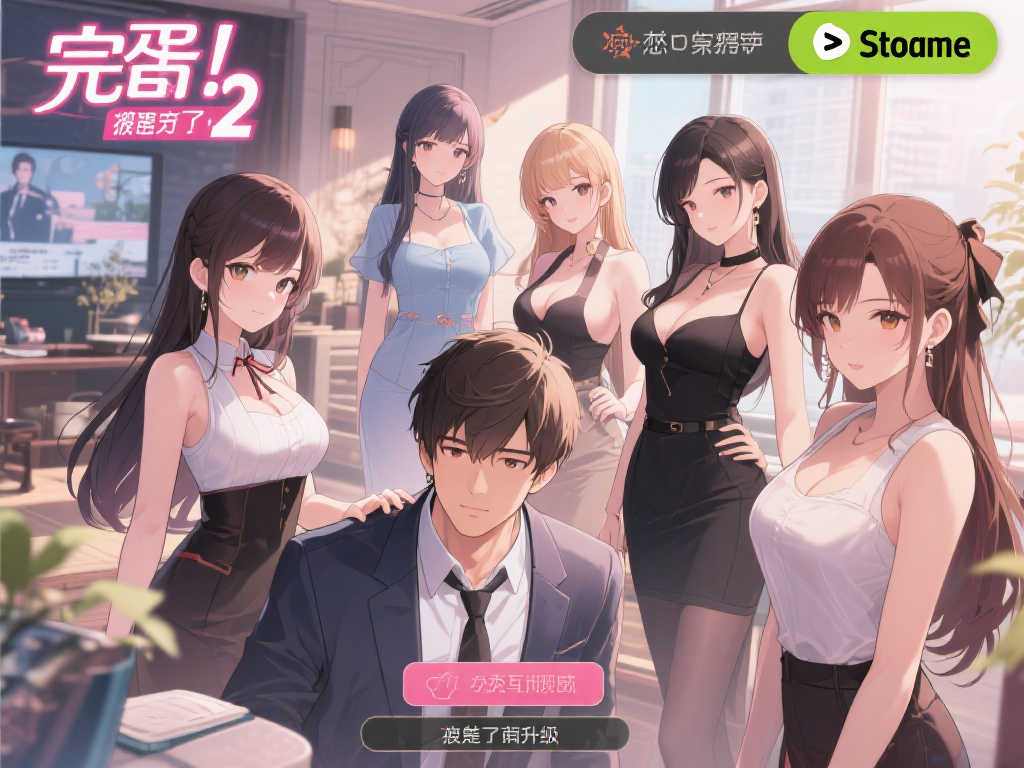 《完蛋！我又被绝色美女包围了！2》Steam页面震撼发布！